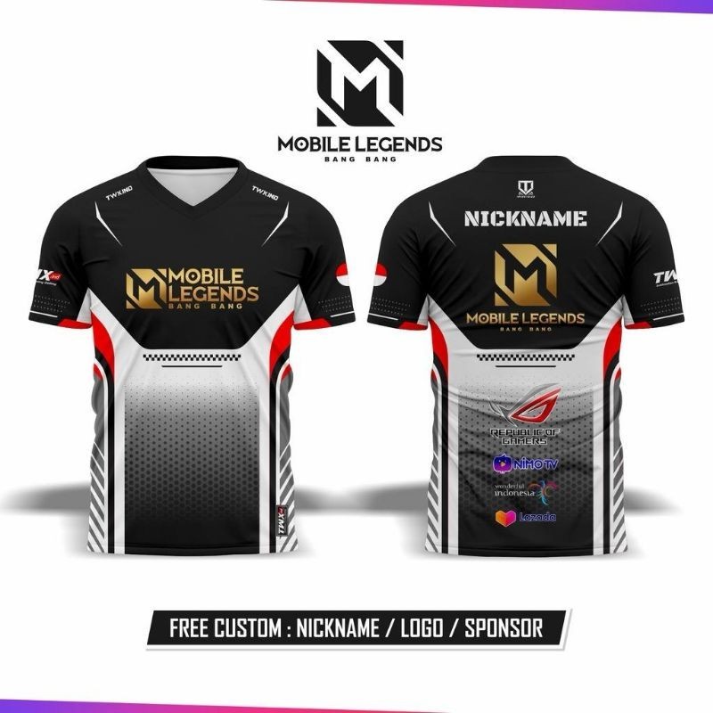 Jersey Esport Mobile Legend Free Custom New 2024