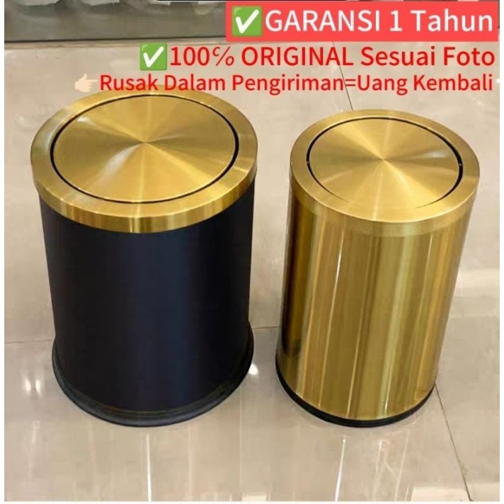TONG SAMPAH GOLD SS304/TEMPAT SAMPAH KAMAR MANDI GOLD,HITAM GOLD