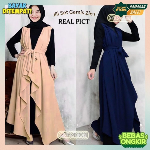 Baju Muslim Wanita Terbaru 2024 Games Dewasa Dres Pengajian Seragam Ibu Korea Style Elegan Mewah Gam