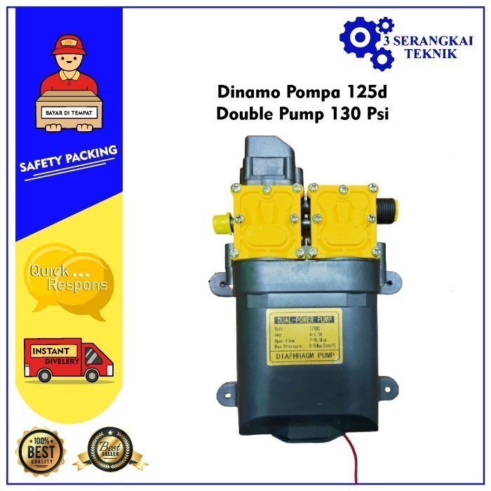 Dinamo Pompa Sinleader 125d Double Pump 130 Psi