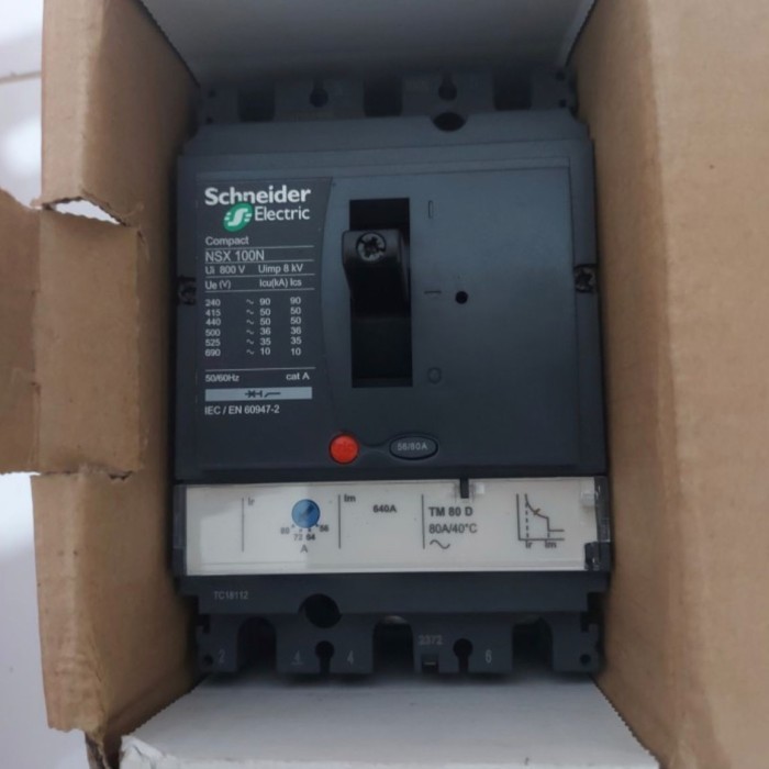 MCCB SCHNEIDER COMPACT NSX 80A 3P