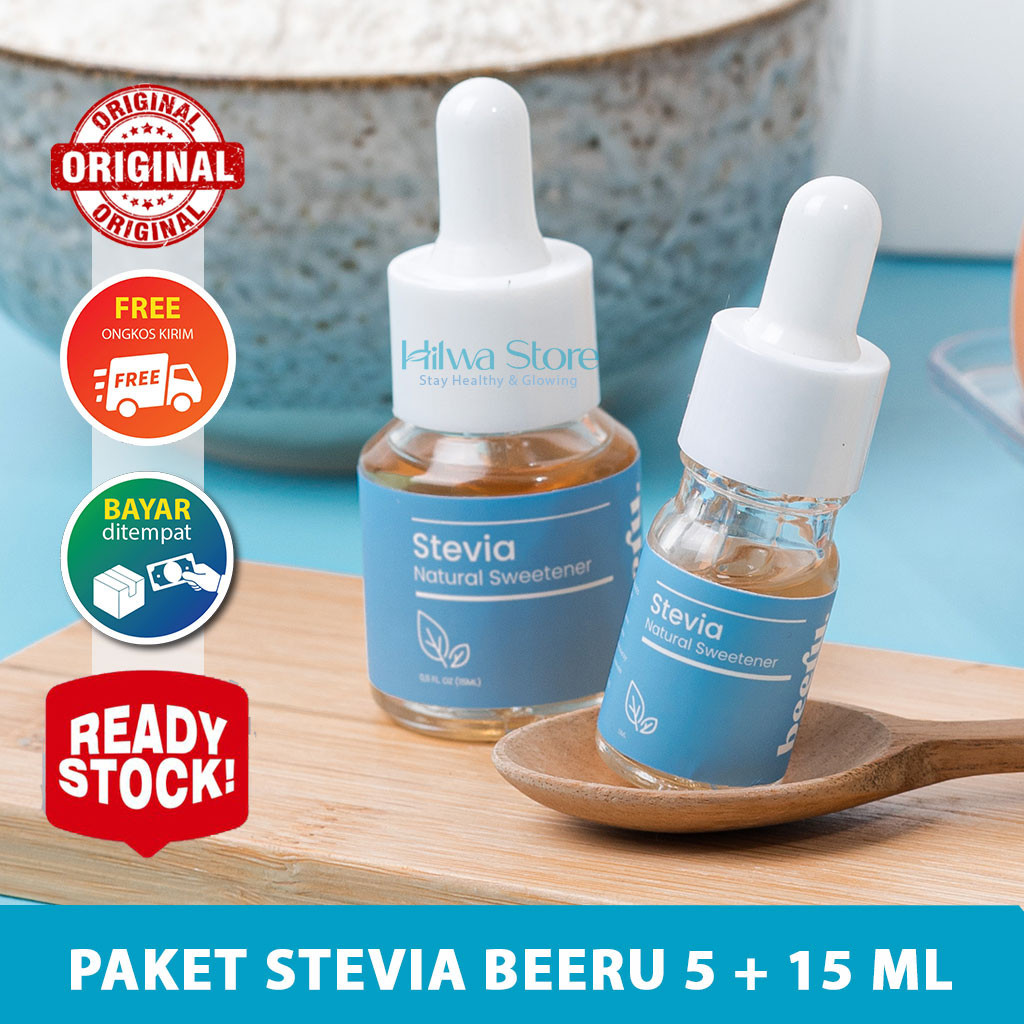 

Beeru Paket 5 + 15 Ml Stevia Natural Sweetener - Pemanis Ala / Gganti Gula