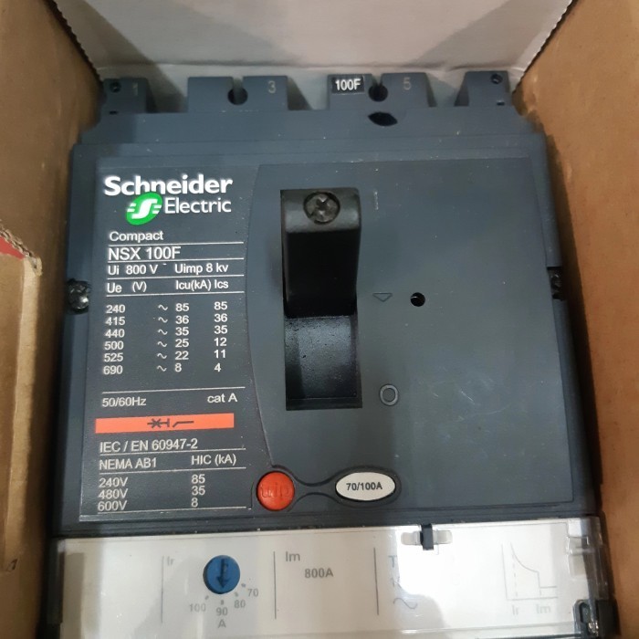 MCCB SCHNEIDER NSX 3P 100F 100A ORIGINAL