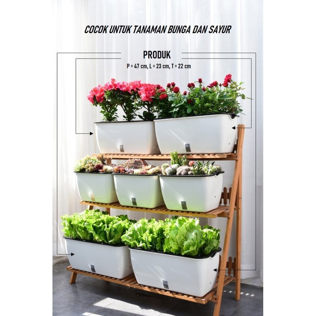 POT TANAMAN OTOMATIS / SELF WATERING POT / POT BESAR / POT HIDROPONIK