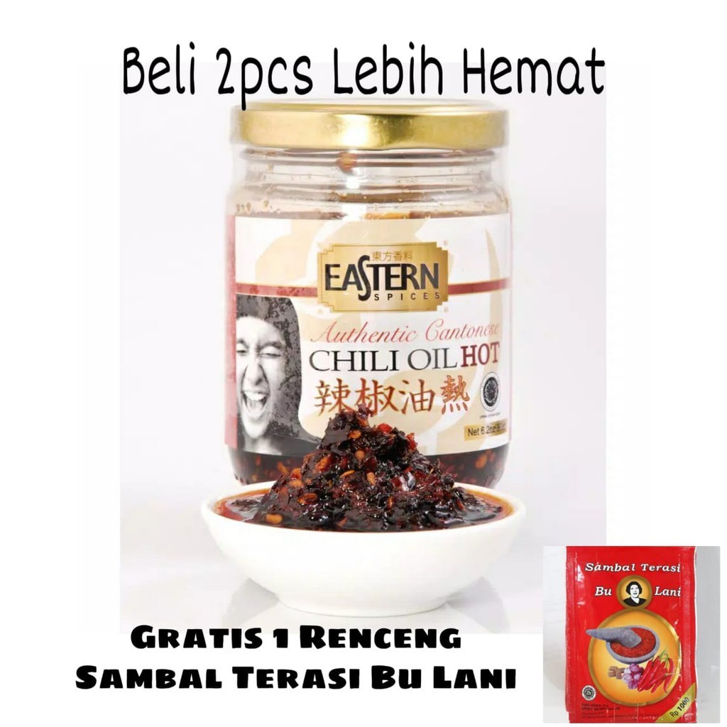 

Beli 2 Gratis 1 ! 2 Botol Eastern Chili Oil Free 1 Renceng Sambal Terasi Bu Lani Ter