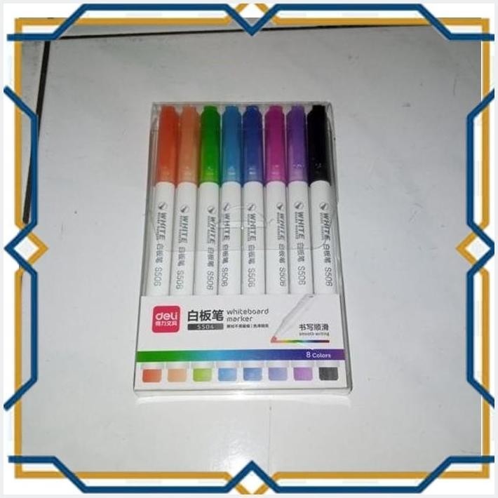 

[SSC] SPIDOL WARNA WARNI 8 BUAH WHITE BOARD MARKER KETEBALAN 1 MM