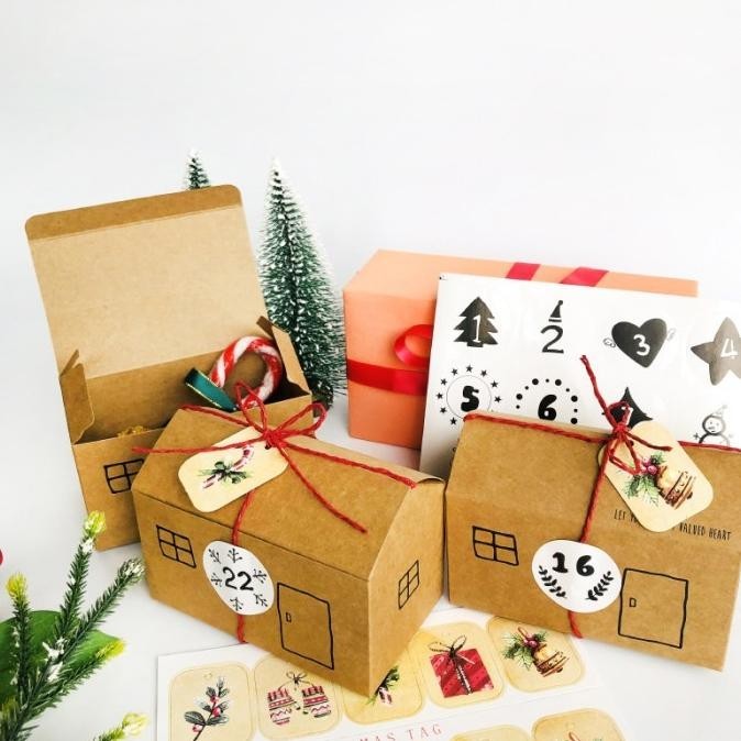

Kotak Hampers Natal Christmas Craft Paper Box Motif Rumah Christmas