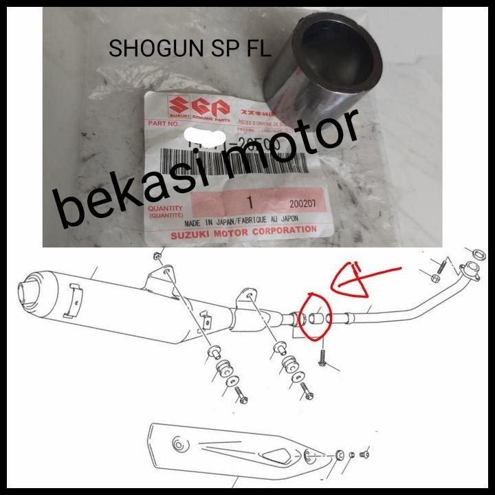 DISKON PACKING PIPA GASKET KNALPOT SUZUKI SHOGUN 125 SP FL ORIGINAL 