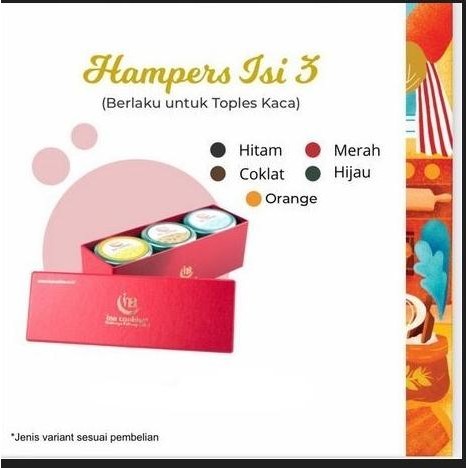 

Ina Cookies Hampers Exclusive Hard Box Isi 3 / Parcel Kue Mewah