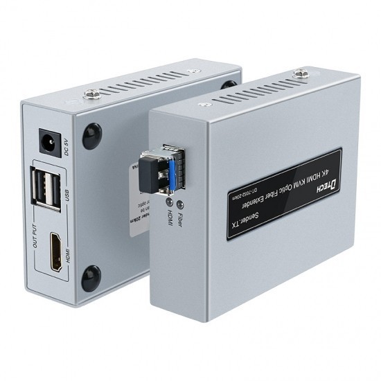 READY 4K HDMI Fiber Optic KVM Extender 300 Meter DT-7052