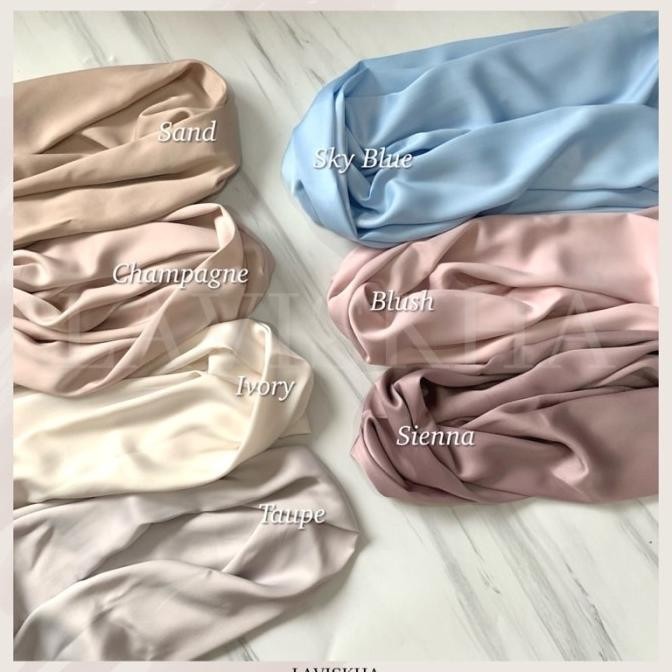 PREMIUM SILK SCARF LAFIYE PASHMINA SATIN POLOS GLOSSY MALAY
