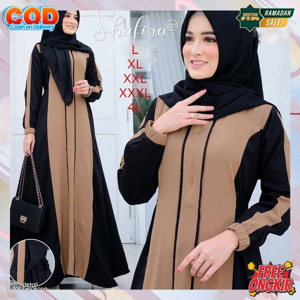 Pakean Dres Simpel Elegan Jubah Cewek Muslimah Baj Gamis Lengan Pnjng Murah Pakaian Wanita Syari Dre