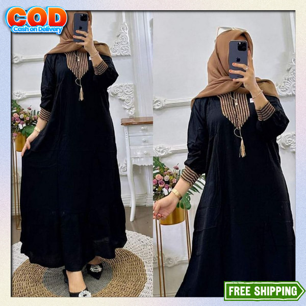 Baju Dress Polos Gami Bahan Premium Gamus Perempuan Jumbo Remaja Berwkalitas Bsju Bsju Gamus Ibu Ham
