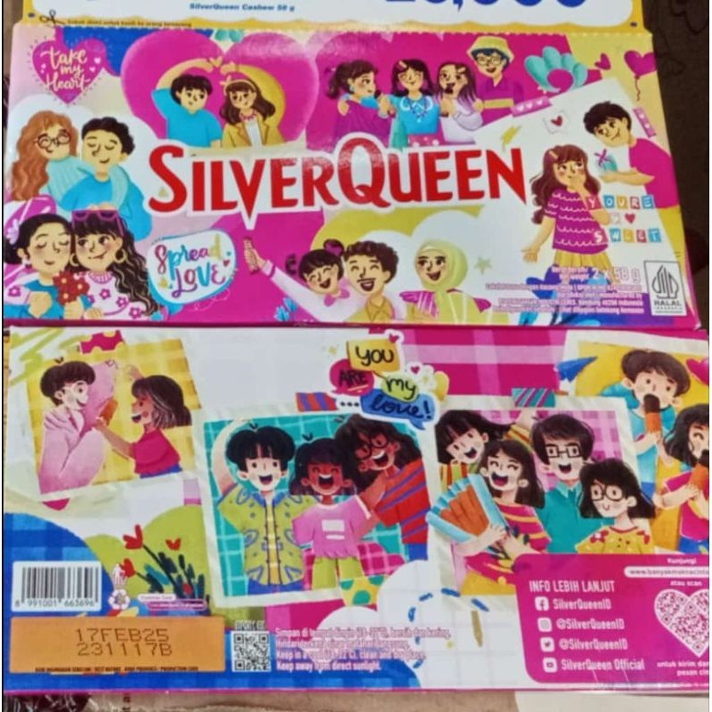 

CF5 SILVERQUEEN CASHEW 58 GR ISI 2 PCS SPECIAL VALENTINE PROMO Y7B