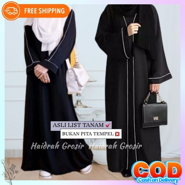 Abya Muslim Buat Lebaran Modern Gsmis Gami Ibuk Busui Pesta Elegan Dress Abaya Polos Baju Abayak Sba