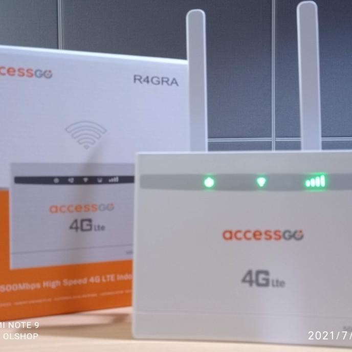 BARANG TERLARIS Modem Accessgo R4GRA-ANT Router 4G 2 Antena 500Mbps External Ant White