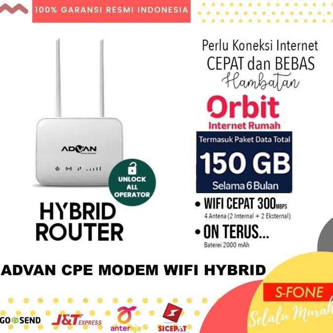 BARANG TERLARIS ADVAN CPE START 4G Modem Wifi Router FREE TELKOMSEL ORBIT 50GB