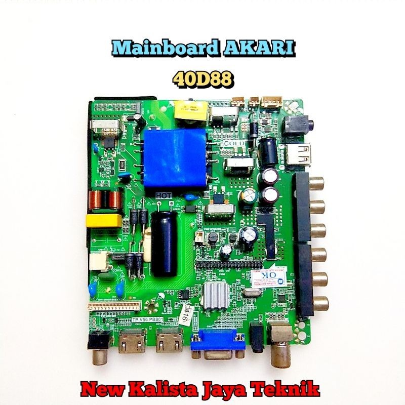 MAINBOARD AKARI LE 40D88 SB ORIGINAL TP.V56.PB801 MB 40D88 MB AKARI 40D88SB MOTHERBOARD 40D88 MAINBO