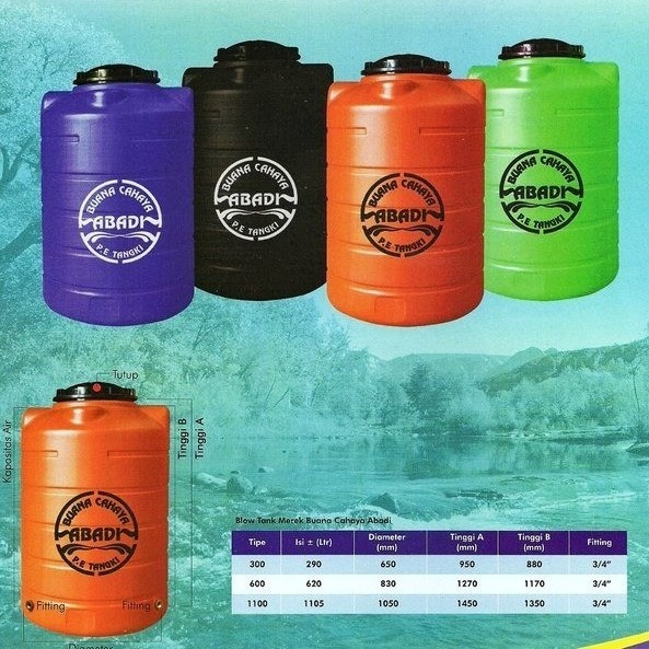 Tangki Toren Air 1000L Buana Cahaya Abadi