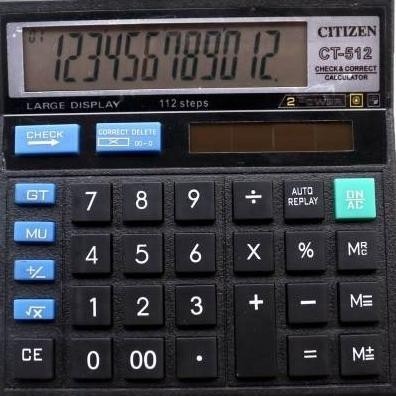 

Berkualitas! Kalkulator Citizen CT-512 - Kalkulator Ukuran Sedang 12 Digit