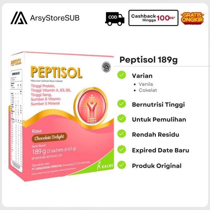 

Terbaru - PEPTISOL 189gr Kemasan Baru! - Chocolate Delig ..