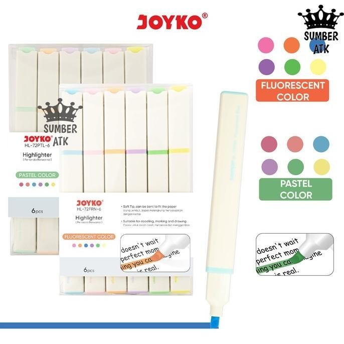 

Trend - Penanda Berwarna Highlighter Joyko HL-72FRN ~ 72PTL 6 Warna - Fluorescent ,,
