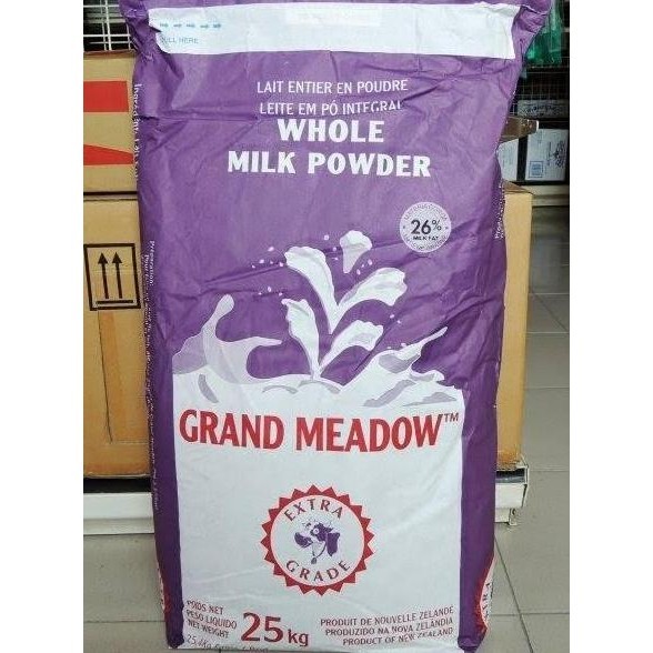 

New - SUSU BUBUK GRAND MEADOW 1 KG FULL CREAM NZMP POWDER 1 KG WHOLE MILK GM ,.