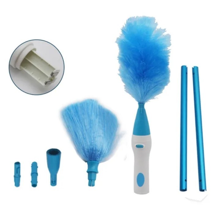 AZ KEMOCENG PUTAR ELEKTRIK PEMBERSIH DEBU RUMAH ADJUSTABLE MICROFIBER - KEMOCENG