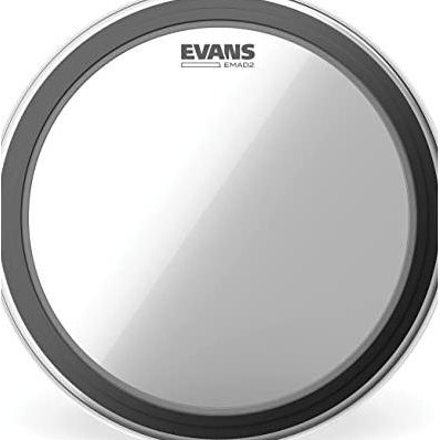 Ready Evans Emad 2 Clear Bass Drum Head 20 Inch Bd20Emad2 2 Ply Original