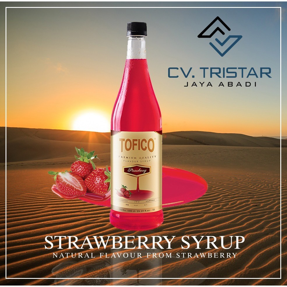 

TERLARIS - Sirup Preum Rasa Stroberi / Strawberry - Tofico Syrup 1 Liter