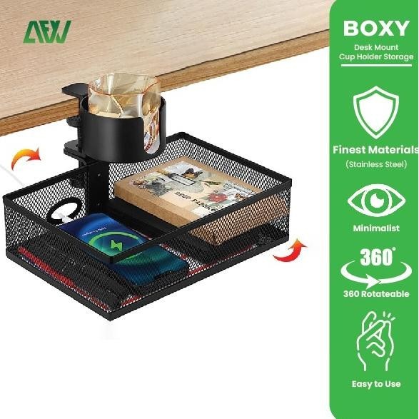 

Boxy Laci Bawah Meja Tempat Penyimpanan Desk Mount Cup Holder Storage
