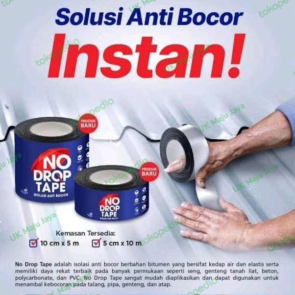 NEW No Drop Tape / Lakban Tambal Seng Talang Asbes / Isolasi Anti Bocor