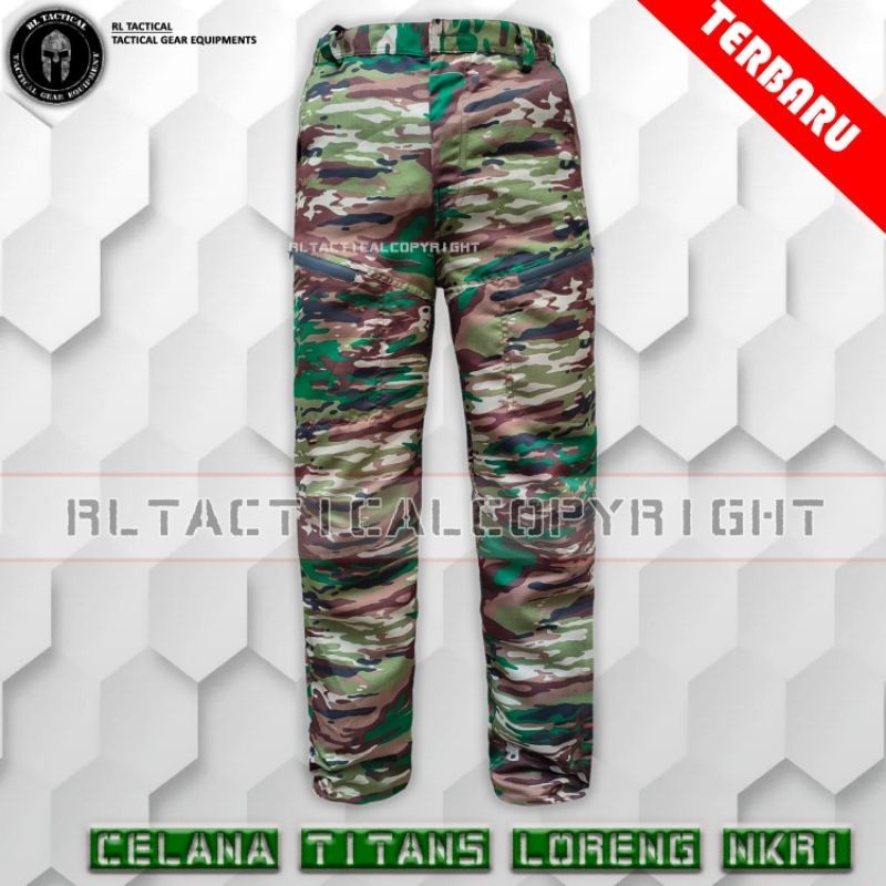 [ONLINE EXCLUSIVE] Celana Loreng NKRI Titans RL Tactical - Long Pants KASAD Loreng Terbaru Model
