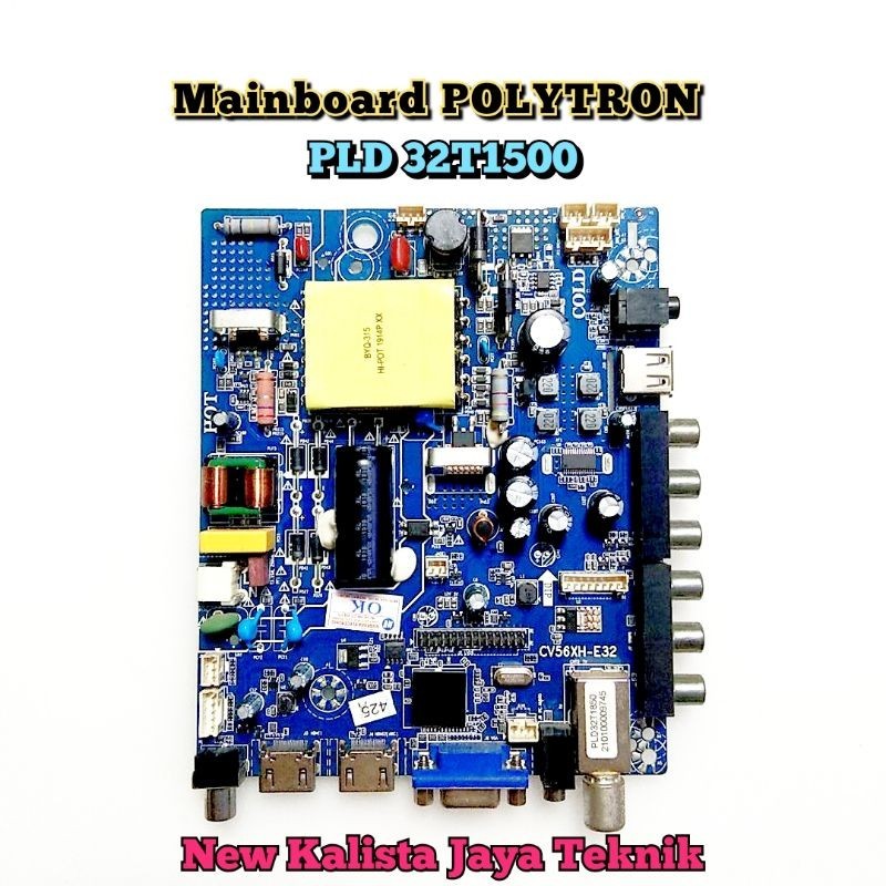 MAINBOARD TV POLYTRON 32T1500 ORIGINAL CV56XH-E32 MB PLD 32T1500E MOTHERBOARD TV PLD2T1500E MB POLYT