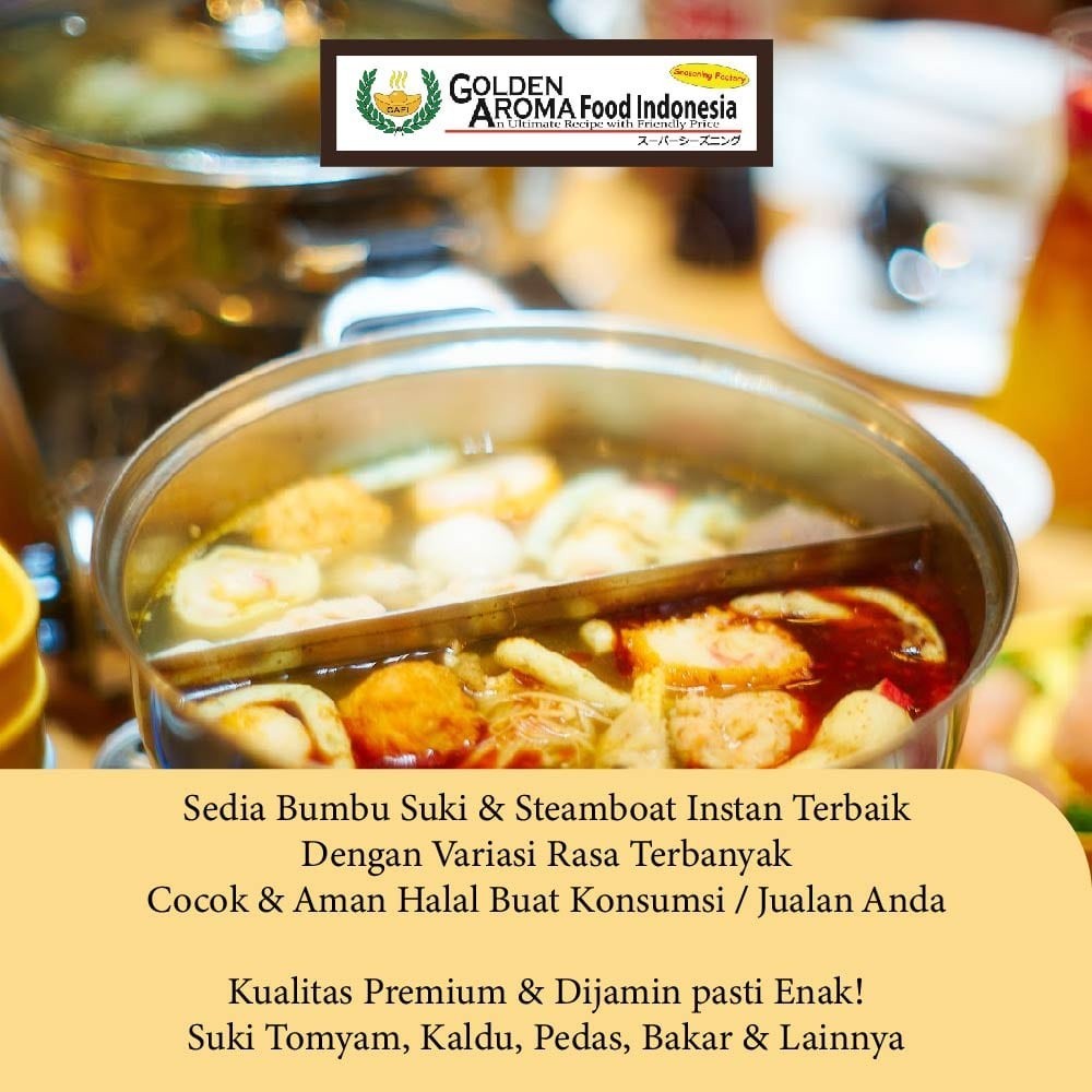 

BUMBU SUKI INSTAN Seafood 1Kg Steamboat Shabu Hotpot Rasa Seafood Kiloan 1 Kg Halal Sabu Kuah Soup