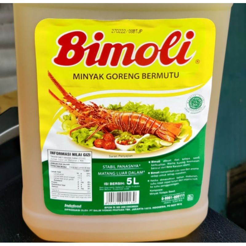 Minyak Goreng Bimoli 5 Liter Dus Isi 4Pcs Derigen Grosir Ready Stok