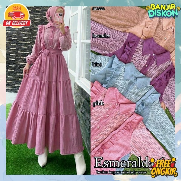 Gamis Remaja Kekinian Korean Style Wanita Casual Wnta Murah Perempuan Syari Sari Syar'I Pakaian Sari
