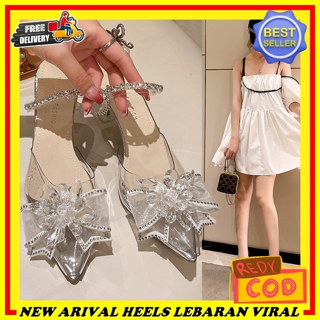 High Heels Wisuda Elegan Hells Cewek Kondangan Healls Murah Sandal Wanita Kekinian Import Korea Ting