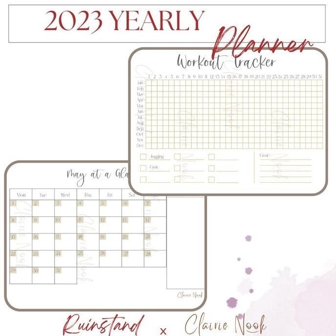 

Sale Terbatas Undated Yearly Planner - Planner - Jurnal - Diary Planner Clairie Nook