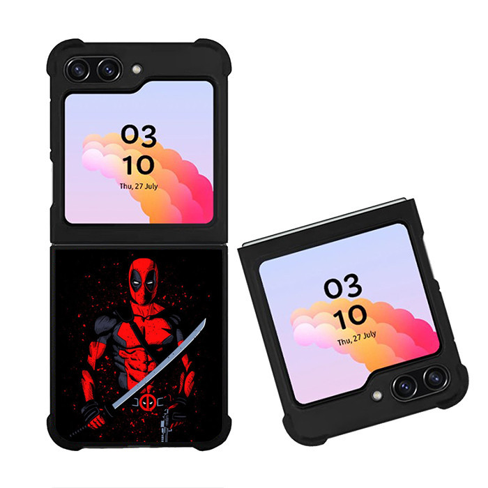 Case Casing Samsung Galaxy Z Flip Fold 3 4 5 5g Deadpool Marvel YD1003