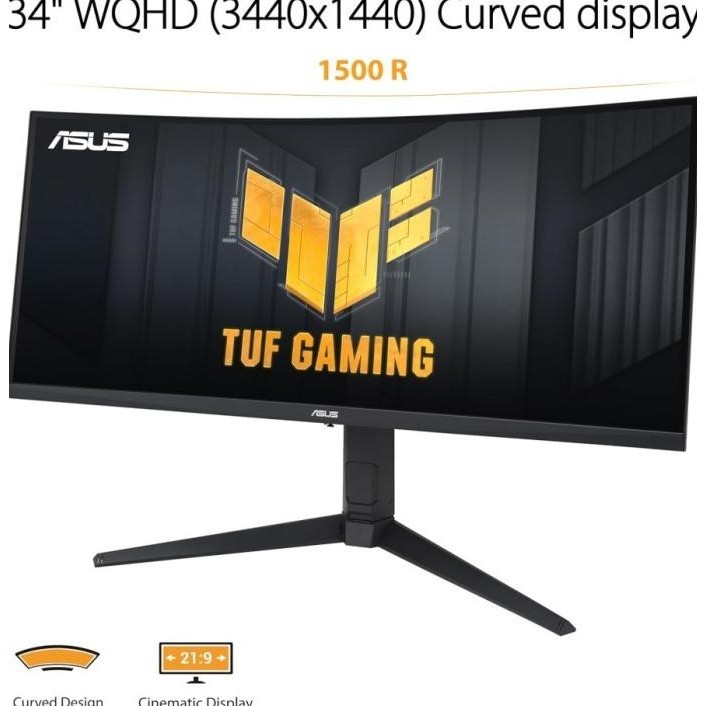 Asus Tuf Vg34Vql3A  34" Wqhd Ips 130% Srgb 180Hz Curve Monitor Xadotxa