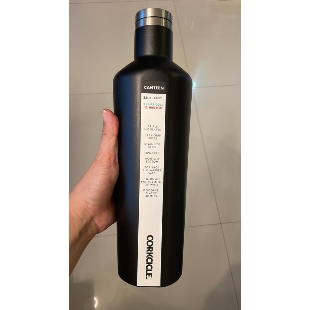 Corkcicle Waterman Black 25 Oz Canteen Botol Minum
