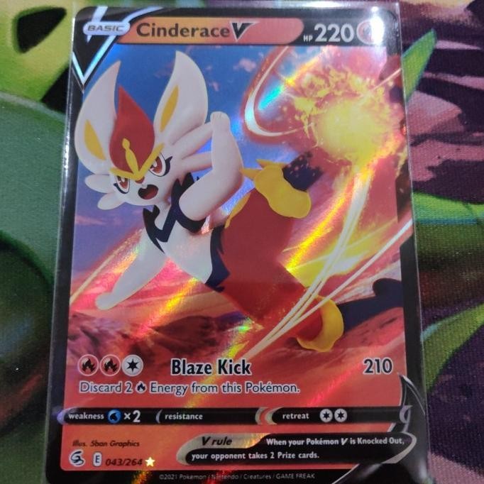 Kartu Pokemon TCG EN SS8 Fusion Strike UR Cinderace V