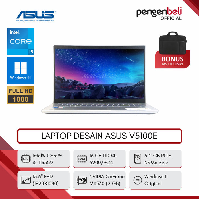 Laptop Asus Core I5 Murah V5100E Core I5 Gen 11 16Gb 512Gb Ssd Win 11