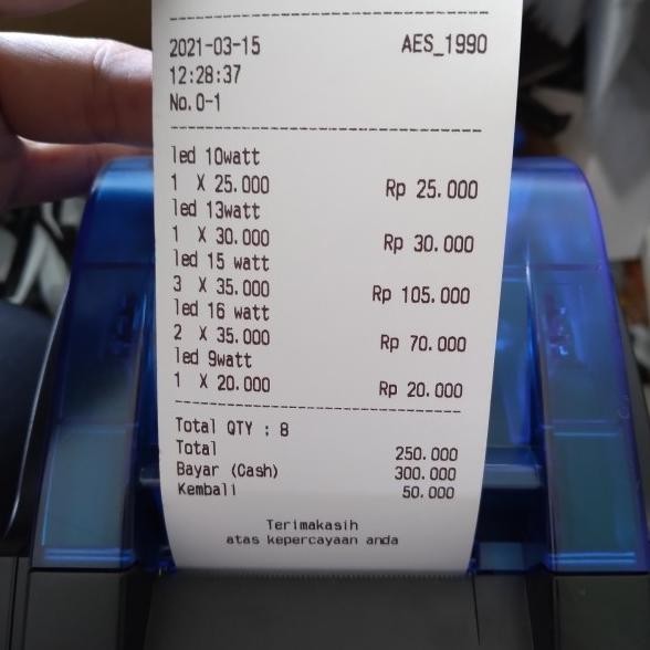 Naila Free 10 Kertas Printer Bluetooth Kasir/Ppob Iware C58Bt Thermal 58Mm Android+Ios+Win - Free Ke