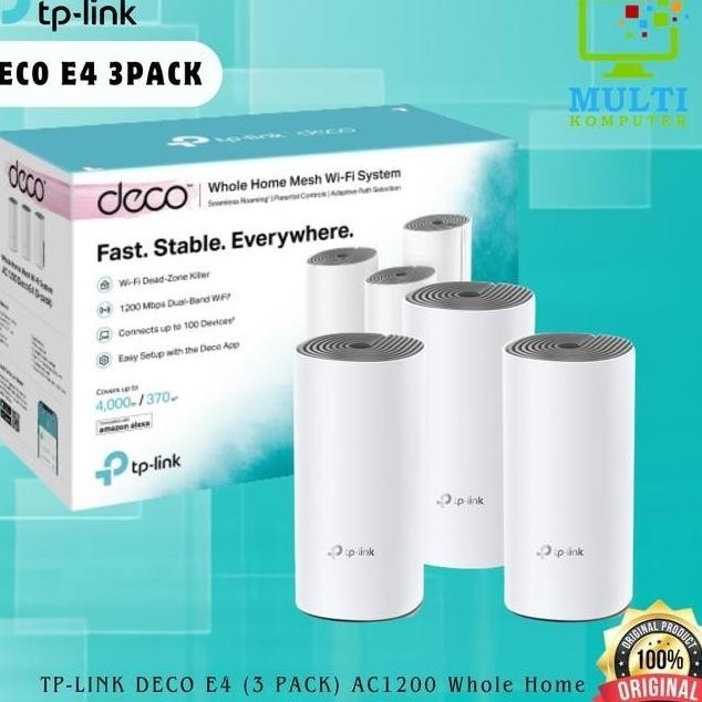 Ef Tp Link Deco E4 / Tplink Deco E 4 - 3 Pack Xacutee1
