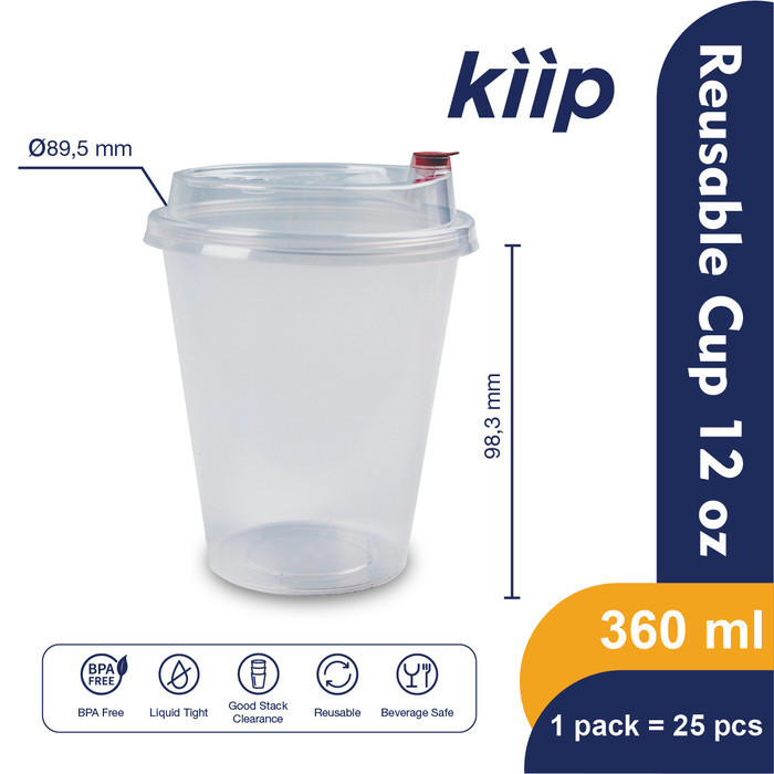 Berkualitas Cup Plastik 12 Oz / Gelas Plastik / Cup Injection 12 Oz / Gelas 360 Ml Gilaa