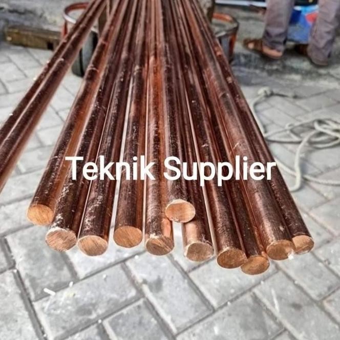 [Ready] As Tembaga Grounding Rod 10Mm X 200Mm / Alat Listrik Murah / Penangkal