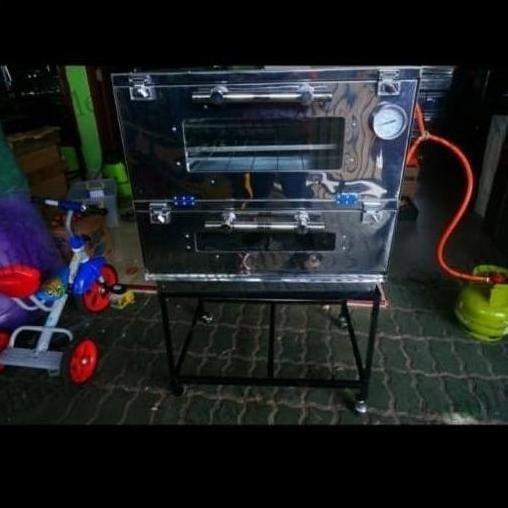 Spesial Oven Gas Stainless 75X55X70 Handle Bima Berkah Bonus Loyang Sundayblessing