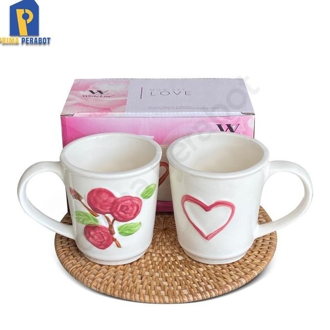 ] Mug Papa Mama Love|Mug Keramik set 2 Pcs